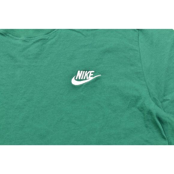 Nike The Nike Tee Men's Regular Size M Green Cotton T-Shirt Swoosh - Picture 6 of 8